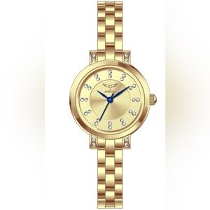 Invicta Angel Collection Women’s Gold-Tone Crystal Bracelet Watch